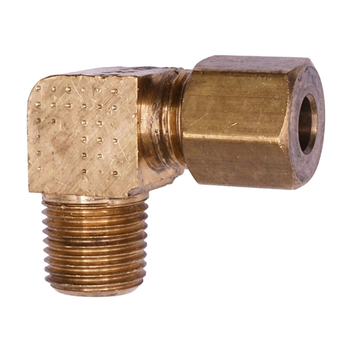 Brass Male Elbow 5/16 Tube Size 1/4 Thread