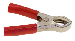 30 Amp Test Clips Red Insulation