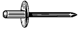 Stavex Large Flange Rivet 3/16 Dia 1/4-3/8 Grip