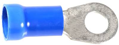 Vinyl Insulated Ring Terminal 6 Ga 3/8 Stud Blue