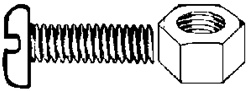 Natural Nylon License Plate Screw M6-1.0 X 20mm