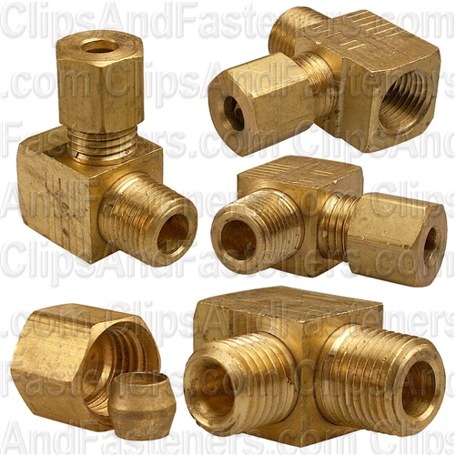 Brass Adapter Tee 3/16 Tube Size 1/8 Thread