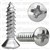 Phillips Oval Head Tap Screw 6 X 5/8 Chrome