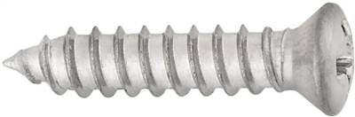 Phillips Oval Hd Tap Screw #8 X 3/4 Chrome #6 Hd