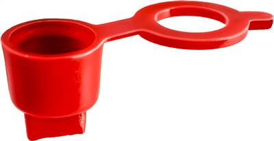 Grease Fitting Cap Red Polyethylene