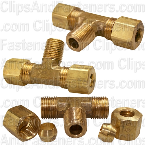 Brass Male Branch 1/4 Tube Size 1/8 Thread