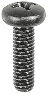 Phil Pan Hd Lic. Plate Screw Black M6-1.0 X 20mm