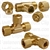 Brass Union Tee 3/8 Tube Size