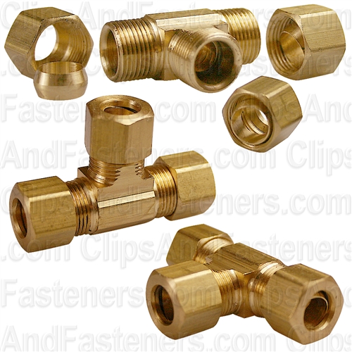 Brass Union Tee 3/8 Tube Size