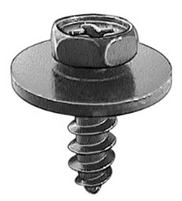 M5-1.59 x 16mm Phillips Hex Head Sems Tap Screw Black