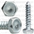 #14 X 1-1/4" Indented Hex Head Tapping Screws Zinc