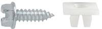 #14 X 3/4” Slotted Hex Washer Head License Plate Screw & Nut Kit