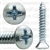 #8 X 1 Phillips Oval Head Tap Screw Zinc