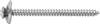 #8 x 2" Phillips Oval Head Countersunk Tapping Screw with Washer - Chrome Finish