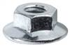 1/4"-20 Thread 23/32" Diameter Spin Lock Nut w/ Serrations - Zinc Finish