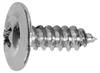 #8 X 1/2" Round Washer Head Tapping Screw - Chrome Finish