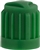 25 Green Plastic Valve Cap with Seal - For use with Nitrogen