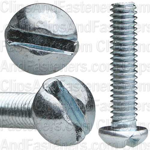 8-32 X 3/4 Slotted Round Hd Machine Screw Zinc