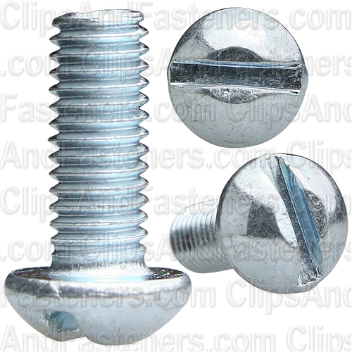 10-32 X 1/2 Slotted Round Hd Machine Screw Zinc