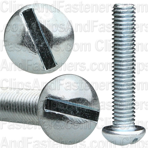 10-32 X 1 Slotted Round Hd Machine Screw Zinc