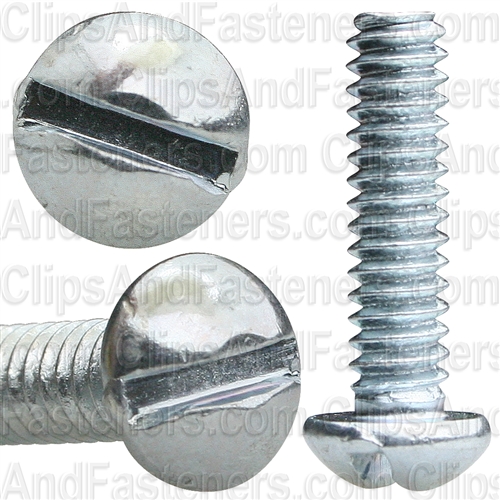 10-24 X 3/4 Slotted Round Hd Machine Screw Zinc