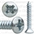 No 6 X 7/8 Phillips Oval Head Tap Screw Zinc