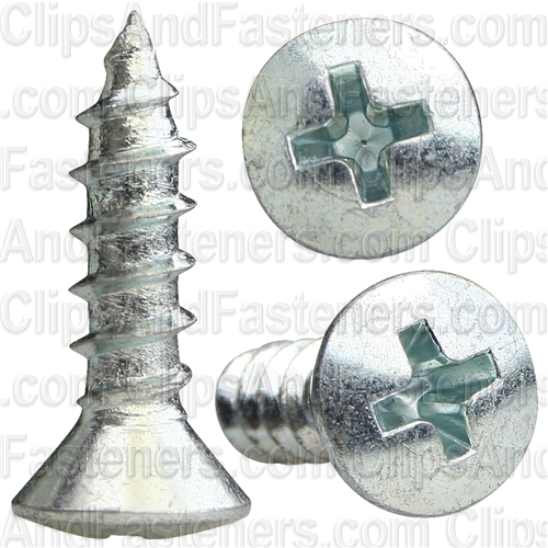 #10 X 3/4 Phillips Oval Head Tap Screw Zinc