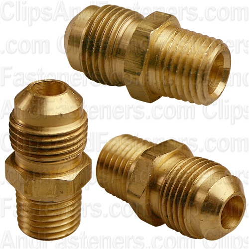 Brass Male Connector 3/8 Tube Sz 1/4 Thread