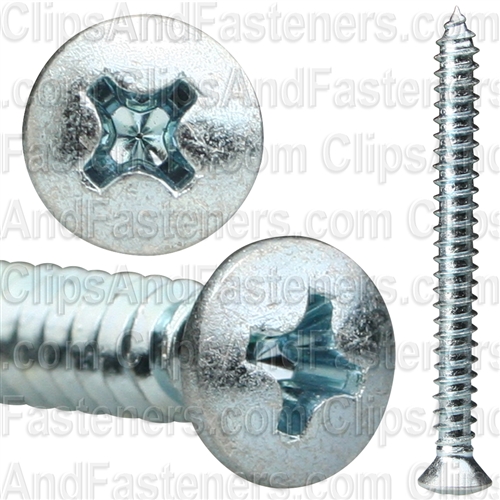 10 X 2 Phillips Oval #8 Hd Tap Screw Zinc