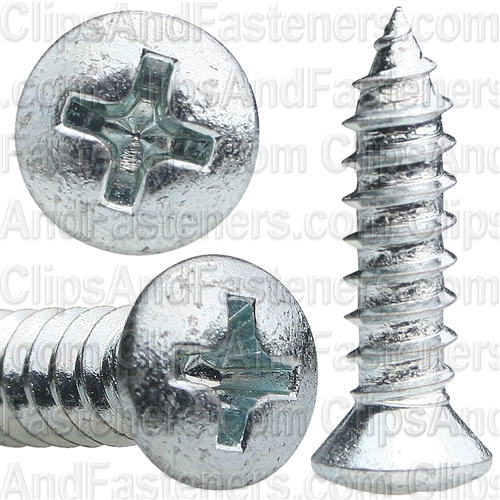 #10 X 3/4 #8 Hd Phillips Oval Head Tap Screw Zinc