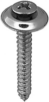 #8 X 1-1/4" Phillips Oval #6 Head Sems Countersunk Washer Chrome