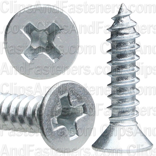 #8 X 3/4" Phillips Flat Head Tapping Screw Zinc