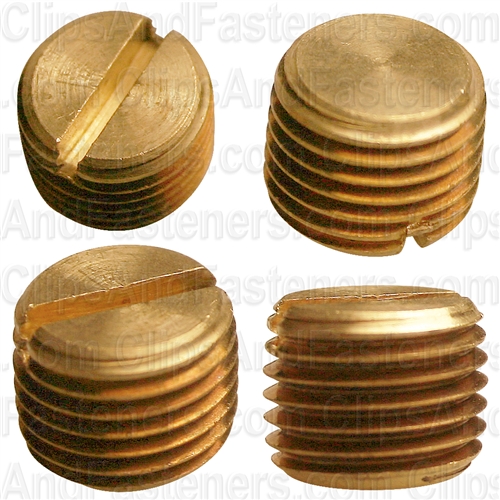 Brass Slotted Plug 1/4 Pipe Thread