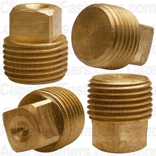 Brass Square Head Plug 3/8 Pipe Thread