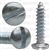 #4 X 1/2" Zinc Slotted Pan Head Tapping Screws