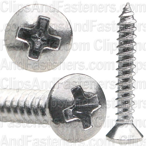 4 X 3/4 Phillips Oval Head Tap Screw Chrome