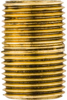 Brass Close Nipple 1 Length 3/8 Thread