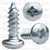 4 X 3/8 Phillips Pan Head Tap Screw Zinc