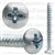 6 X 1 1/4 Phillips Pan Head Tap Screw Zinc