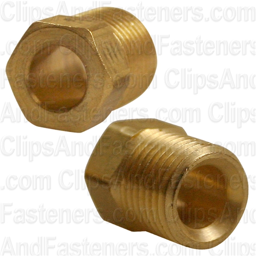 Inverted Nut Brass 1/4 Tube Size