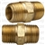 Brass Hex Nipple 3/8 Thread A 3/8 Thread B