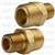 Brass Hex Nipple 3/8 Thread A 1/4 Thread B