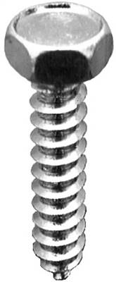 5/16" X 1-1/2" Indented Hex Head Tapping Screws Zinc