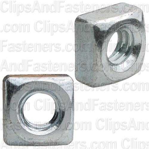 Square Nut 1/4-20 Thread Bright Zinc