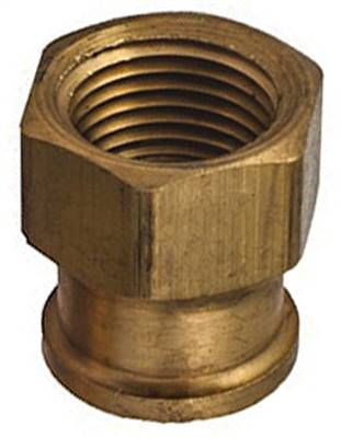 Brass Reducing Coupling 3/8 Thrd A 1/8 Thrd B