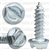 8 X 5/8 Slotted Hex Washer Head Tap Screw Zinc