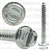 8 X 1 1/4 Slotted Hex Washer Head Tap Screw Zinc