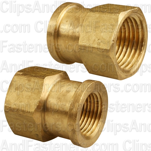 Brass Reducing Coupling 1/2 Thrd A 3/8 Thrd B