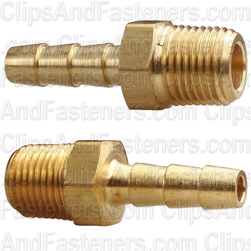 Hose Barb To Taper Male Pipe 3/16 I.D. 1/8 Thread