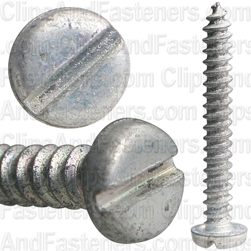 #4 X 7/8" Zinc Slotted Pan Head Tapping Screws